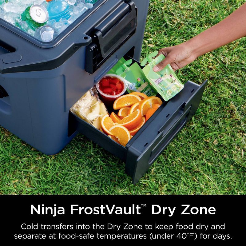 slide 4 of 12, Ninja FrostVault 30qt Hard Sided Cooler with Dry Zone - Lakeshore Blue, 30 qt
