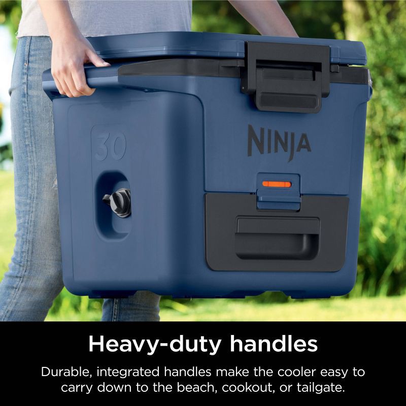 slide 6 of 12, Ninja FrostVault 30qt Hard Sided Cooler with Dry Zone - Lakeshore Blue, 30 qt