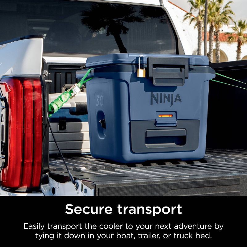 slide 8 of 12, Ninja FrostVault 30qt Hard Sided Cooler with Dry Zone - Lakeshore Blue, 30 qt