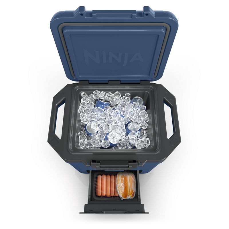 slide 11 of 12, Ninja FrostVault 30qt Hard Sided Cooler with Dry Zone - Lakeshore Blue, 30 qt