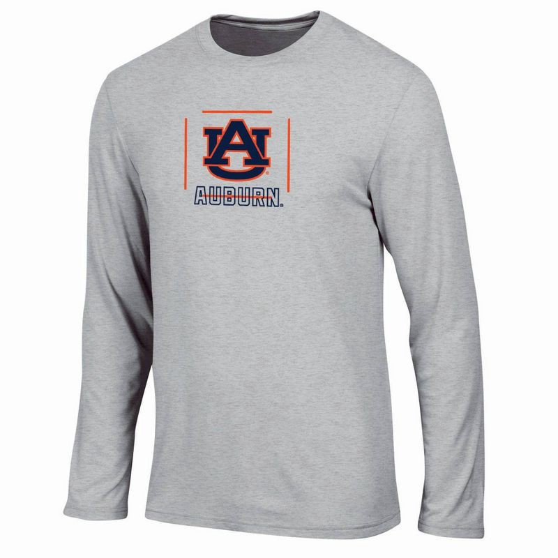 slide 1 of 3, NCAA Auburn Tigers Men's Gray Long Sleeve T-Shirt - L: Pullover Jersey, 1 ct