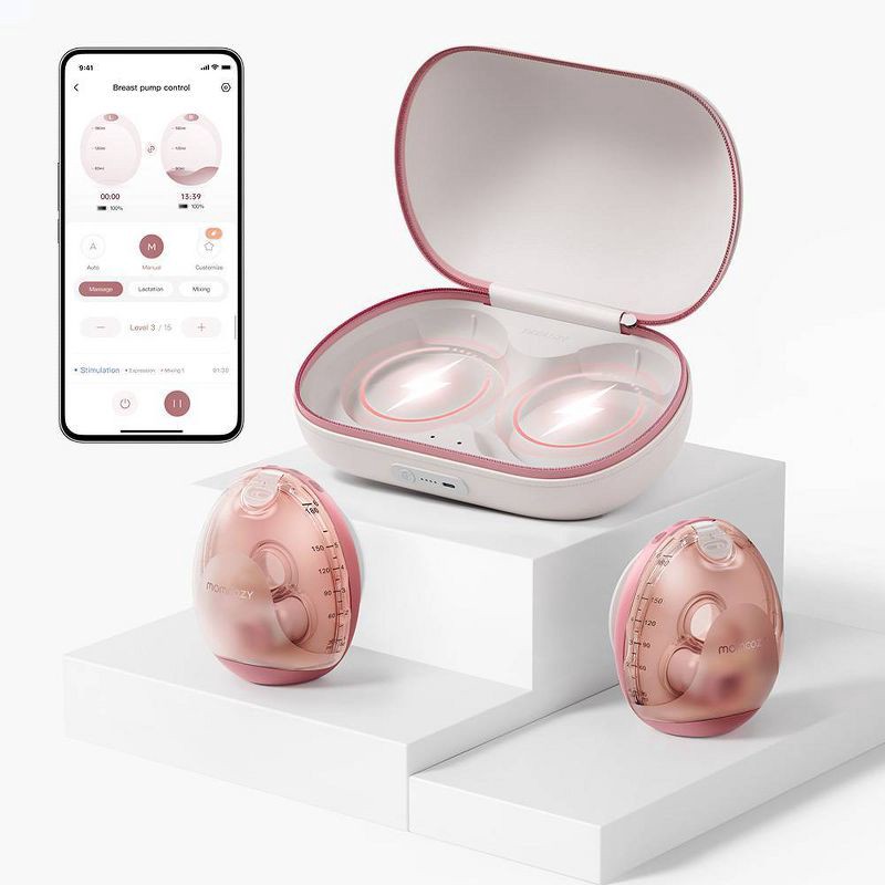 slide 2 of 15, Momcozy Air 1 Ultra-Slim Wearable Electric Breast Pump Set, 1 ct