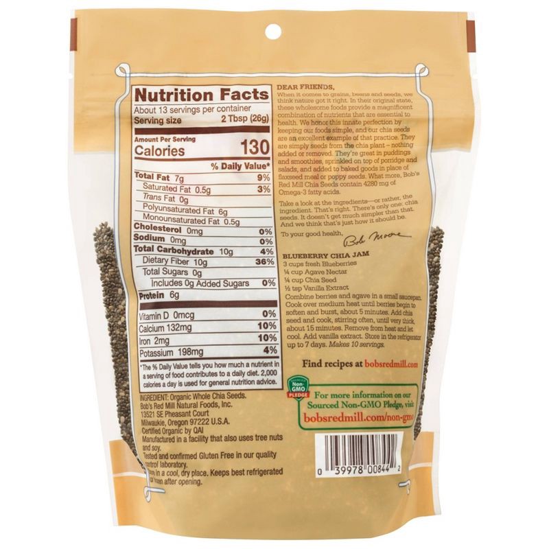 slide 2 of 4, Bob's Red Mill Gluten Free Organic Chia Seeds - 12oz, 12 oz