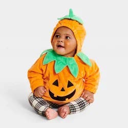 Infant and Toddler Pumpkin Halloween Costume Pullover - Hyde and EEK! Boutique™ Orange 12-18 Months