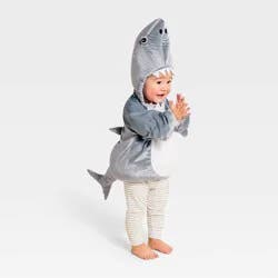 Infant and Toddler Shark Halloween Costume Pullover - Hyde and EEK! Boutique™ Gray/White 0-6 Months