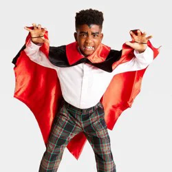 Kids' Vampire Halloween Costume Capelet - Hyde and EEK! Boutique™ Red/Black