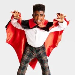 Kids' Vampire Halloween Costume Capelet - Hyde and EEK! Boutique™ Red/Black