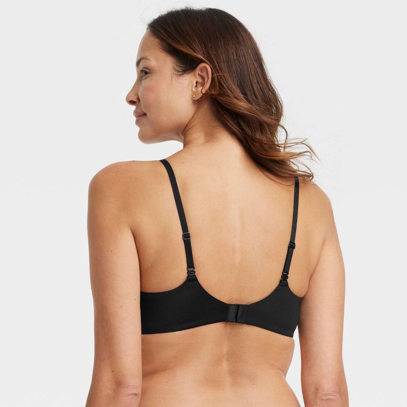 slide 2 of 6, Women's Lightly Lined Full Coverage Bra - Auden™ Black 36B: Adjustable Straps, Underwire, Molded Cups, Hand Wash, Knit Fabric, 1 ct