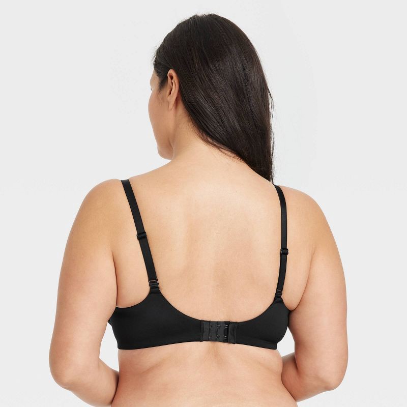 slide 5 of 6, Women's Lightly Lined Full Coverage Bra - Auden™ Black 40D: Adjustable Straps, Underwire, Molded Cups, Hand Wash, 1 ct