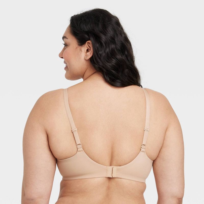 slide 5 of 6, Women's Lightly Lined Full Coverage Bra - Auden™ Pearl Tan 34A: Adjustable Straps, Underwire, Molded Knit Cup, Hand Wash, 1 ct