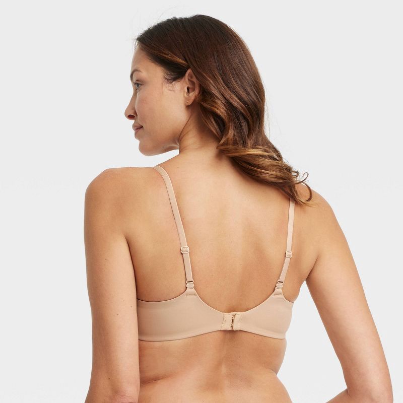 slide 2 of 6, Women's Lightly Lined Full Coverage Bra - Auden™ Pearl Tan 34D: Adjustable Straps, Underwire, Knit Fabric, 1 ct