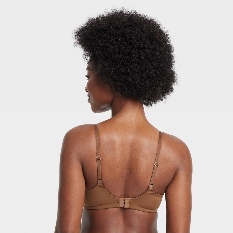 slide 2 of 6, Women's Lightly Lined Full Coverage Bra - Auden™ Brown 32A: Nylon Spandex Blend, Adjustable Straps, Underwire Support, Hand Wash, 1 ct