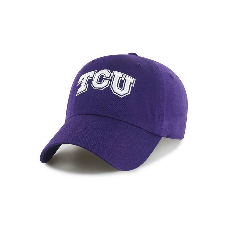 slide 1 of 2, NCAA TCU Horned Frogs Fabric Washed Relaxed Fit Baseball Hat: Team Logo Adjustable Strap, 1 ct