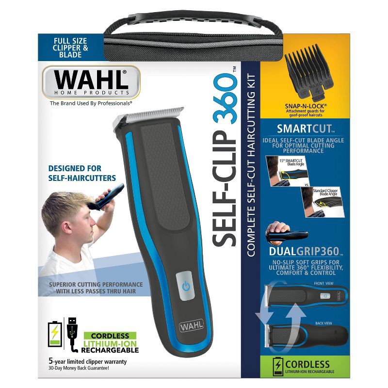 slide 2 of 3, Wahl Self-Clip 360 Cordless Electric Hair Clipper Set for At Home DIY Self Haircutters, 1 ct