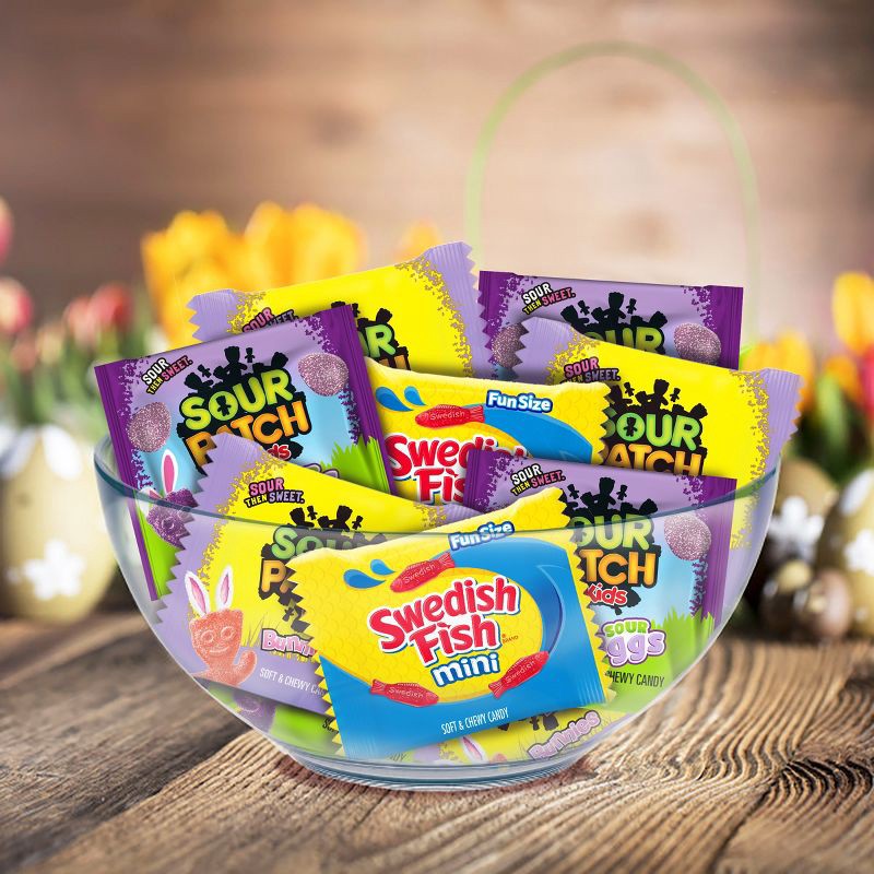 slide 7 of 14, Swedish Fish, Sour Patch Kids' Easter Sour Eggs Candy Variety Pack - 36.1oz/80ct, 36.1 oz, 80 ct