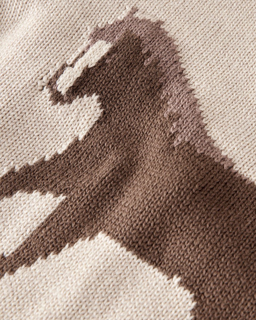 slide 3 of 3, Littleplanet Kid Organic Cotton Horse Sweater Knit Oatmeal Brown 8, 1 ct