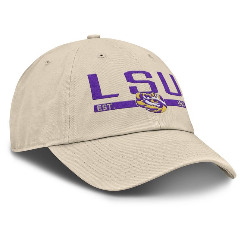 slide 3 of 4, NCAA LSU Tigers Baseball Unstructured Hat: Cotton Adjustable Pull-On Gray Cap, 1 ct