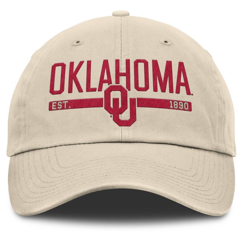 slide 2 of 4, NCAA Oklahoma Sooners Baseball Unstructured Hat: Cotton Adjustable Pull-On, One Size Fits Most, Solid Pattern, 1 ct