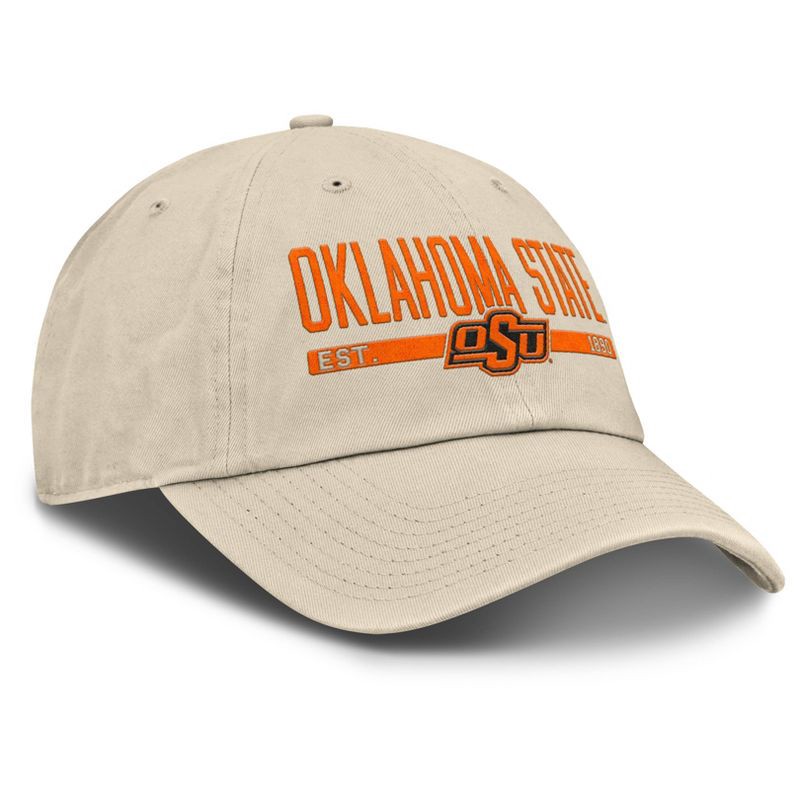 slide 3 of 4, NCAA Oklahoma State Cowboys Baseball Unstructured Hat: Cotton, Hook & Loop Fastener, 1 ct