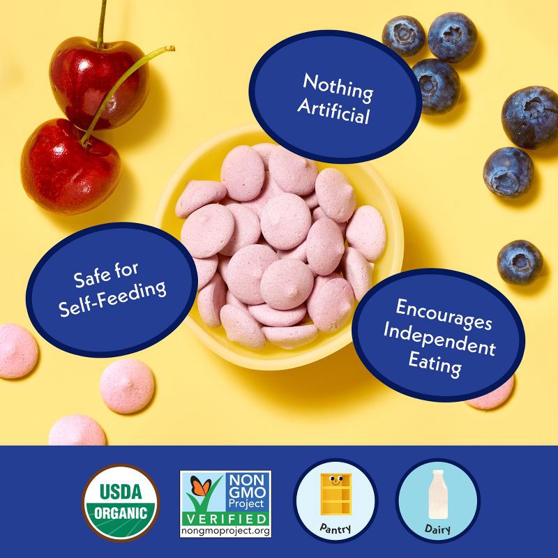slide 4 of 10, Once Upon a Farm Organic Smoothie Melts Baby Snacks - Berry Burst - 1oz, 1 oz