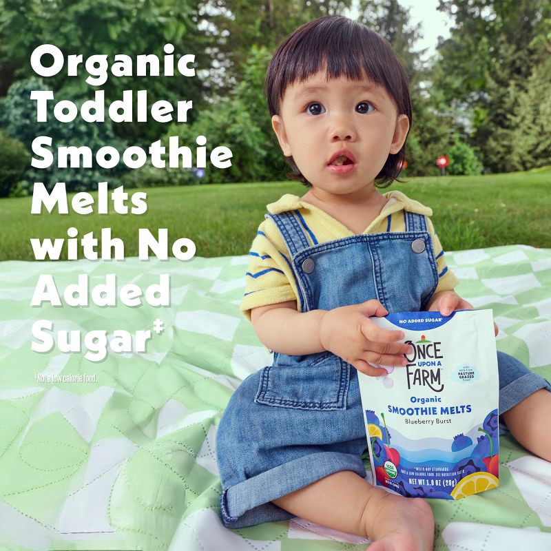 slide 7 of 10, Once Upon a Farm Organic Smoothie Melts Baby Snacks - Berry Burst - 1oz, 1 oz
