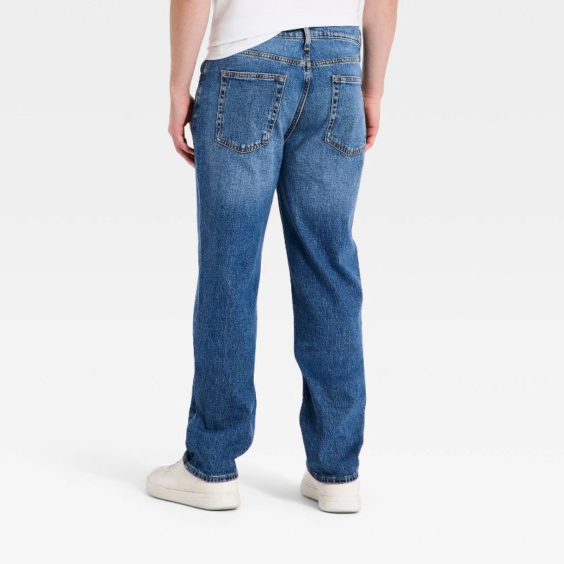 slide 2 of 3, Men's Straight Fit Jeans - Goodfellow & Co™ Medium Wash 32x30, 1 ct