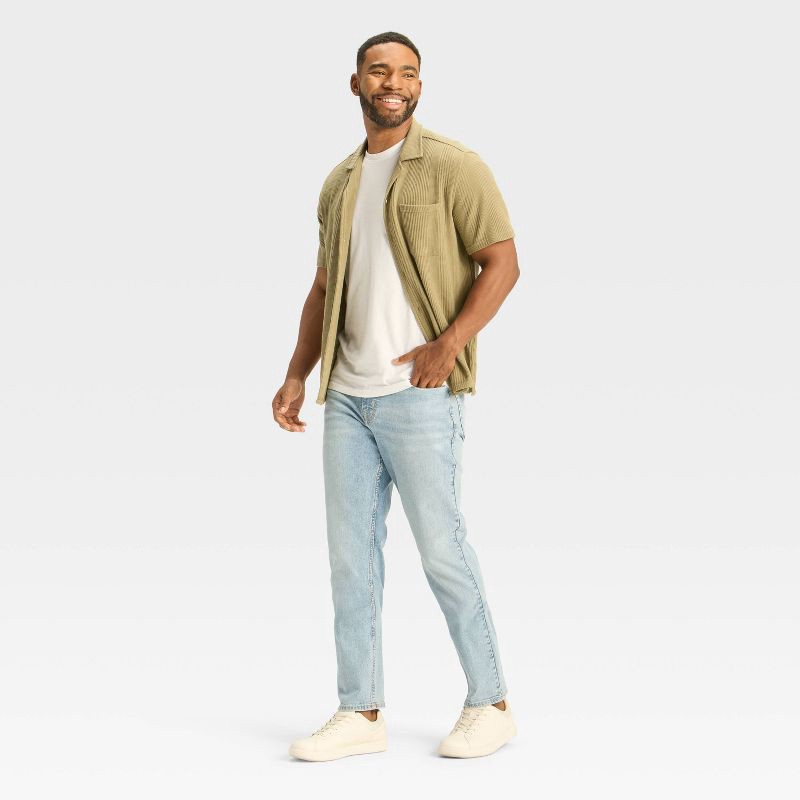 slide 3 of 3, Men's Straight Fit Jeans - Goodfellow & Co™ Medium Blue 36x32, 1 ct