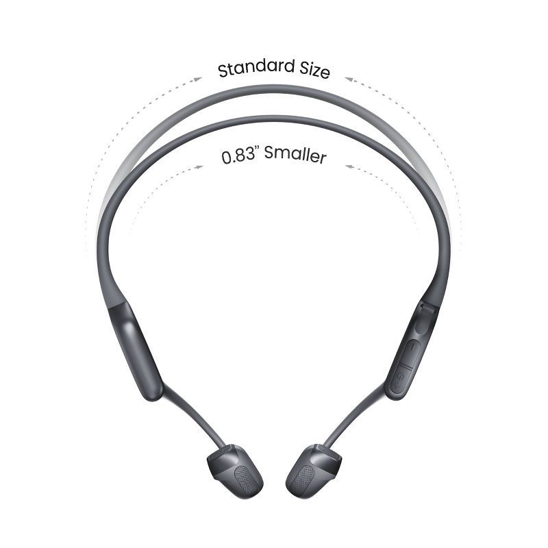 slide 2 of 9, Shokz OpenRun Pro 2 Mini Bluetooth Wireless Headphones - Black (S821-MN-BK-US): USB Connection, Built-In Mic, Water-Resistant, Silicone Ear Cushion, 1 ct