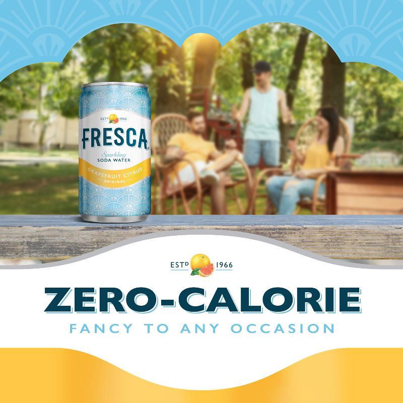 slide 3 of 8, Fresca Grapefruit Citrus Sparkling Soda Water - 10pk/7.5 fl oz Mini-Cans, 10 ct; 7.5 fl oz