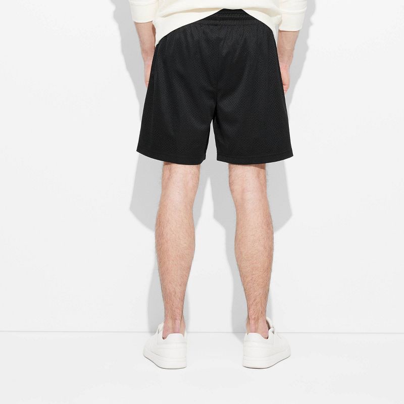 slide 3 of 3, Men's 7" Mesh Shorts - Original Use™ Black XL: Lightweight, Drawstring Waist,, 1 ct