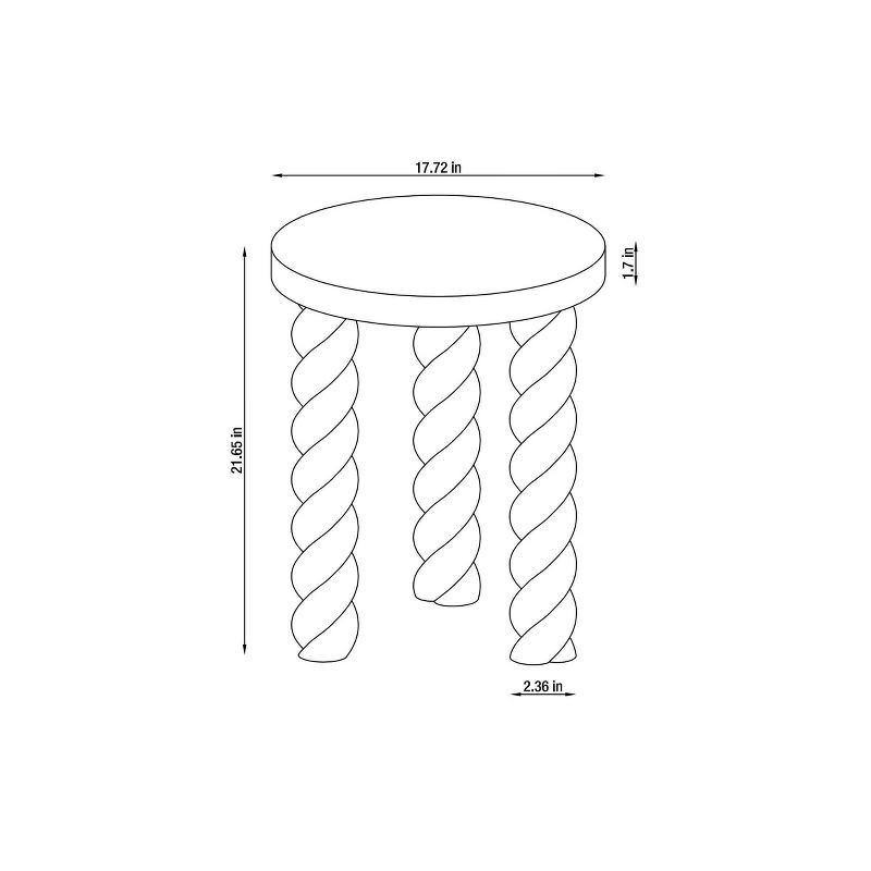 slide 5 of 5, Threshold designed w/Studio McGee Braided Accent Table Walnut - Threshold™ designed with Studio McGee Fully Assembled, 1 ct
