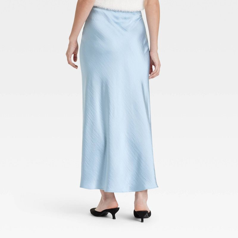 slide 2 of 3, Women's Maxi Slip Skirt - A New Day™ Blue M, 1 ct