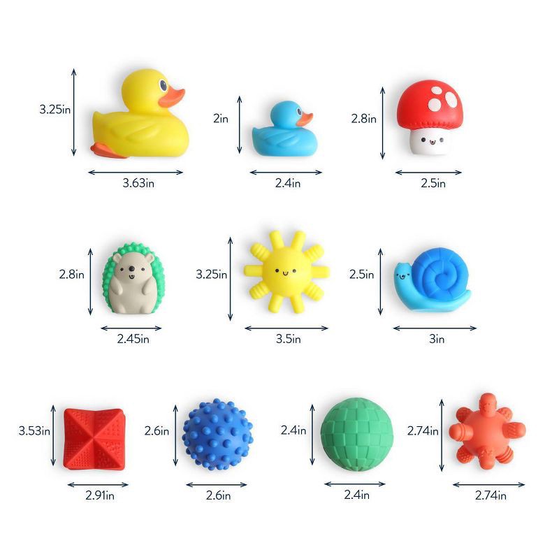 slide 9 of 10, Itzy Ritzy Itzy Splash Gift Set with Sensory Shapes, Bath Squirters, and Duckies - 10pc, 10 ct