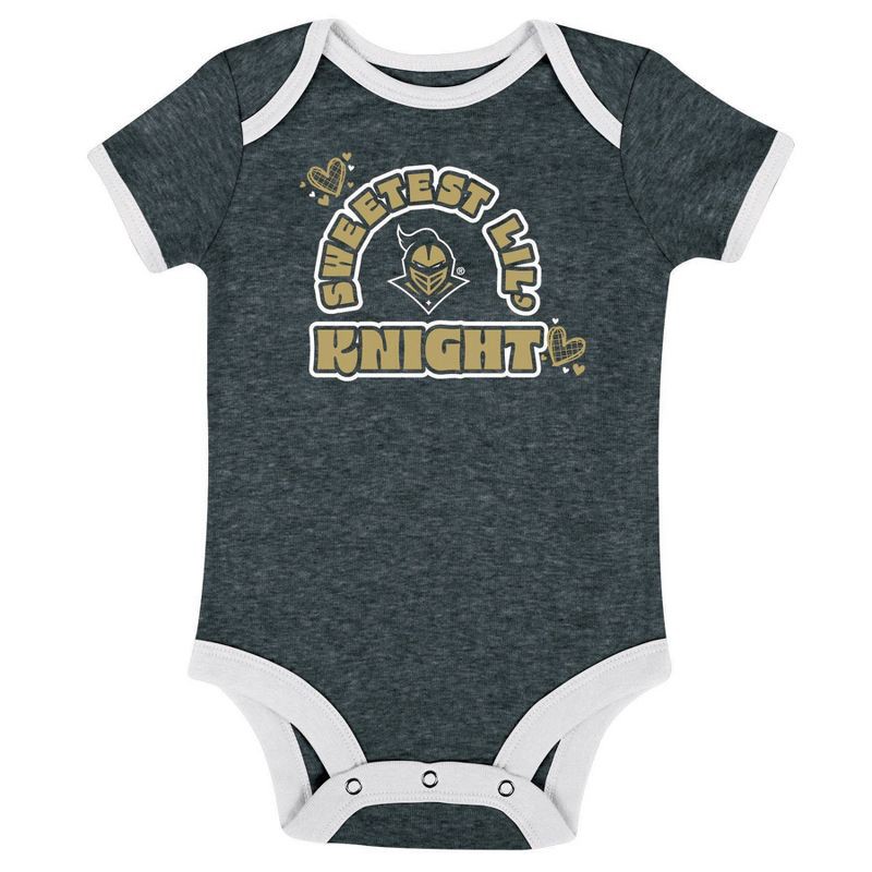 slide 5 of 7, NCAA UCF Knights Infant Girls' 3pk Bodysuit - 3-6M: Snap Closure, 3 ct
