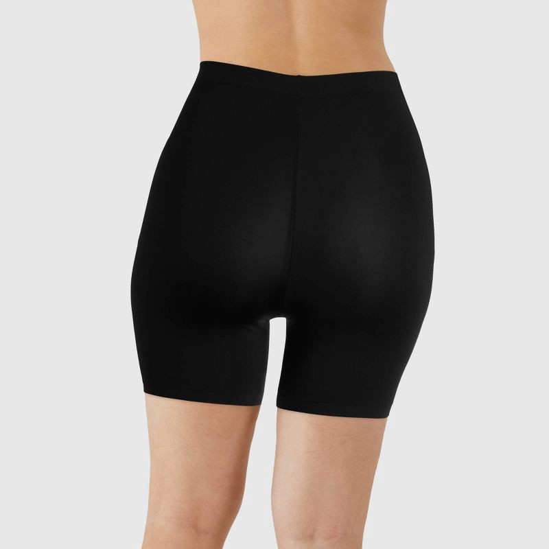 slide 7 of 7, Maidenform Women's 2pk Light Control Shaping Girl Shorts SES856 - Black/Almond S: Tummy Slimming Shapewear, Double-Layered Knit, 2 ct