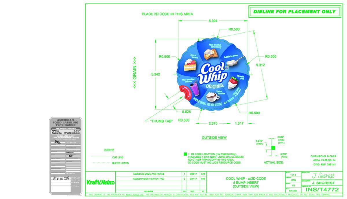 slide 5 of 13, Cool Whip Original Whipped Topping, 8 oz Tub, 8 oz