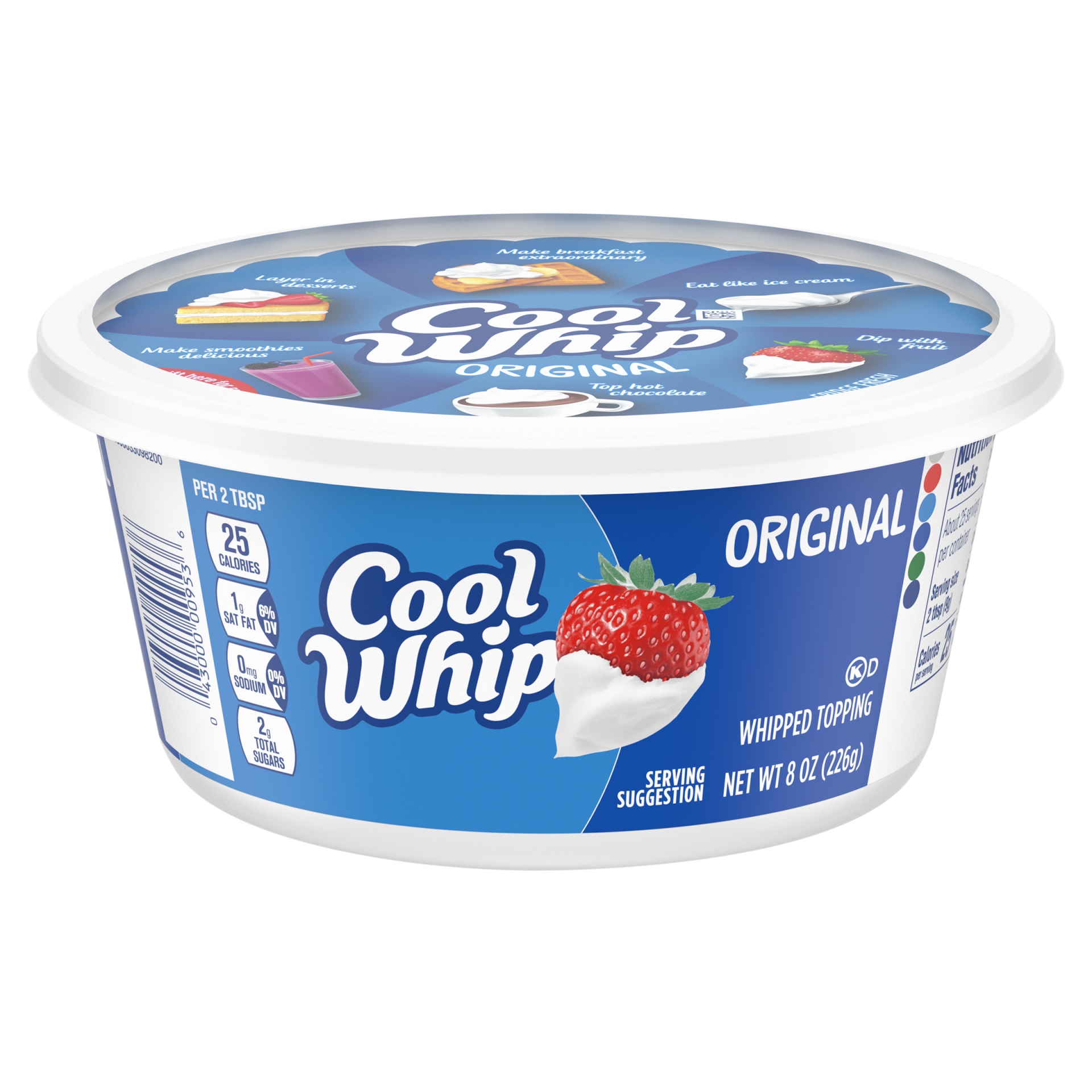 slide 1 of 6, Cool Whip Original Whipped Topping, 8 oz