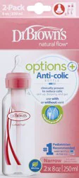 Dr. Brown's Options+ 8 oz Anti-Colic Bottle, 2 Pack