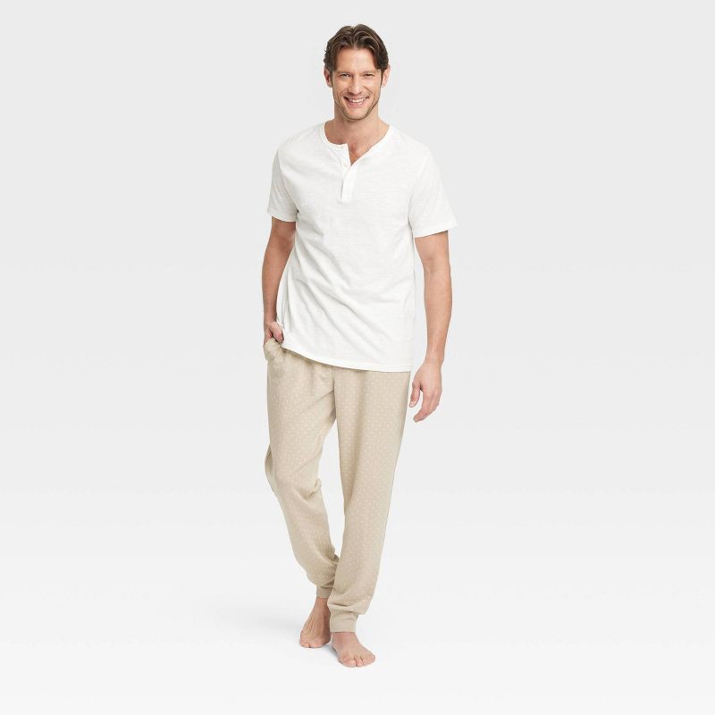 slide 3 of 3, Men's Knit Jogger Pajama Pants - Goodfellow & Co™ Tan XXL, 1 ct