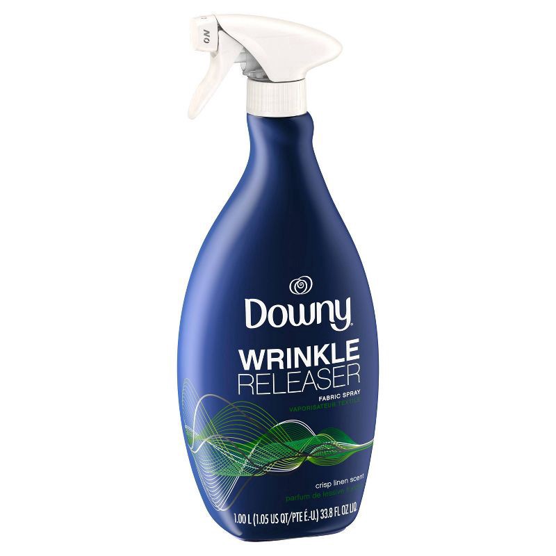 slide 7 of 10, Downy Wrinkle Releaser and Fabric Refresher, Crisp Linen Scent, 33.8 FL OZ, 33.8 fl oz