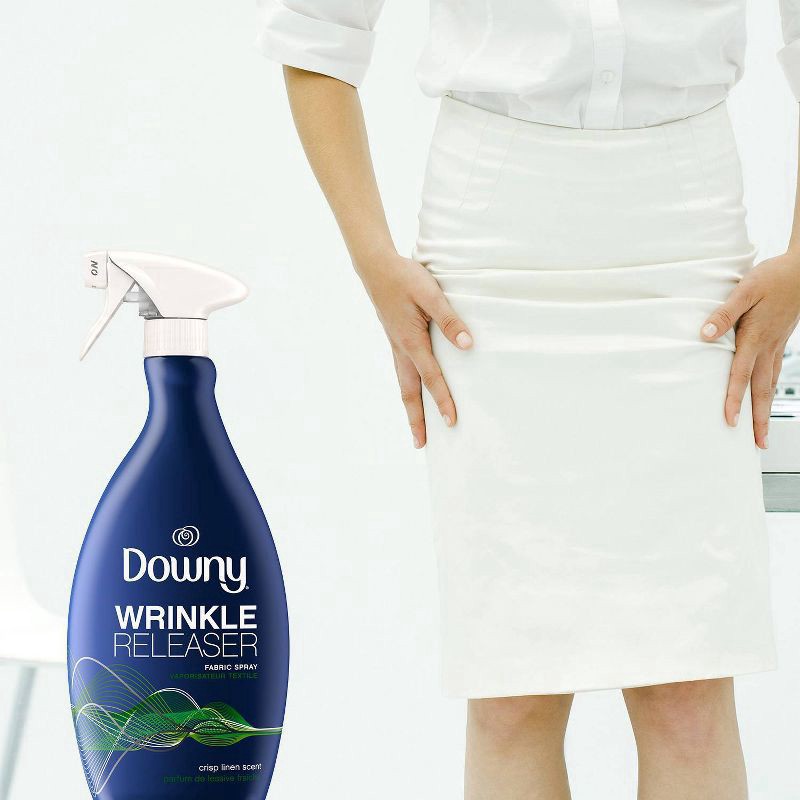 slide 3 of 10, Downy Wrinkle Releaser and Fabric Refresher, Crisp Linen Scent, 33.8 FL OZ, 33.8 fl oz