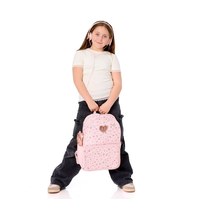 slide 10 of 11, Locker Club Kids' 16L Nylon Backpack with Headphone Pencil Pouch - Assorted Pink, 16 liter