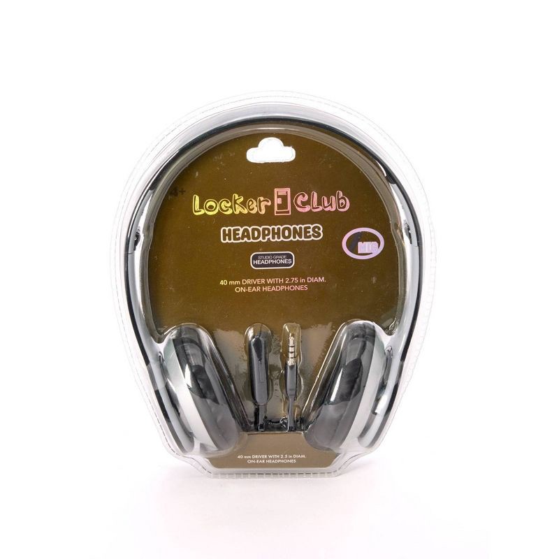 slide 4 of 10, Locker Club Kids' 16L Nylon Backpack with Headphone Pencil Pouch - Olive Green: Tear-Resistant Design, 16 liter