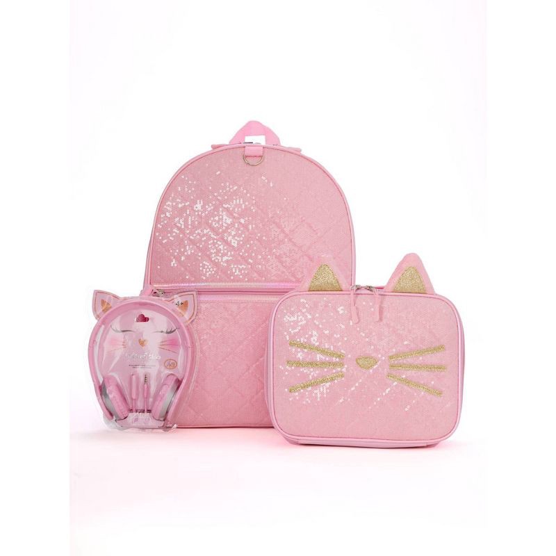 Locker Club Kids' 16L Kids Backpack with Lunch Box Headphone - Light Pink: Preschool & School Ready 16 liter | shipt Locker Club Kids' 16L Kids Backpack with Lunch Box Headphone - Light Pink: Preschool & School Ready 16 liter | shipt