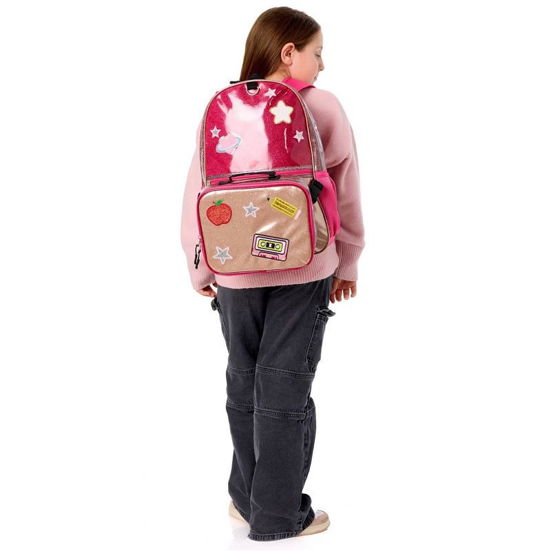slide 10 of 13, Locker Club Kids' 16L Kids Backpack with Lunch Box Headphone - Red/Gray: Preschool Backpack, 16 liter