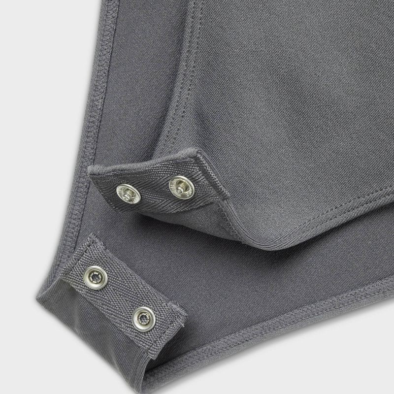 slide 5 of 5, Women's Seamless Tank Bodysuit - A New Day™ Light Gray XL: Nylon Spandex Blend, Scoopneck, Sleeveless, 1 ct