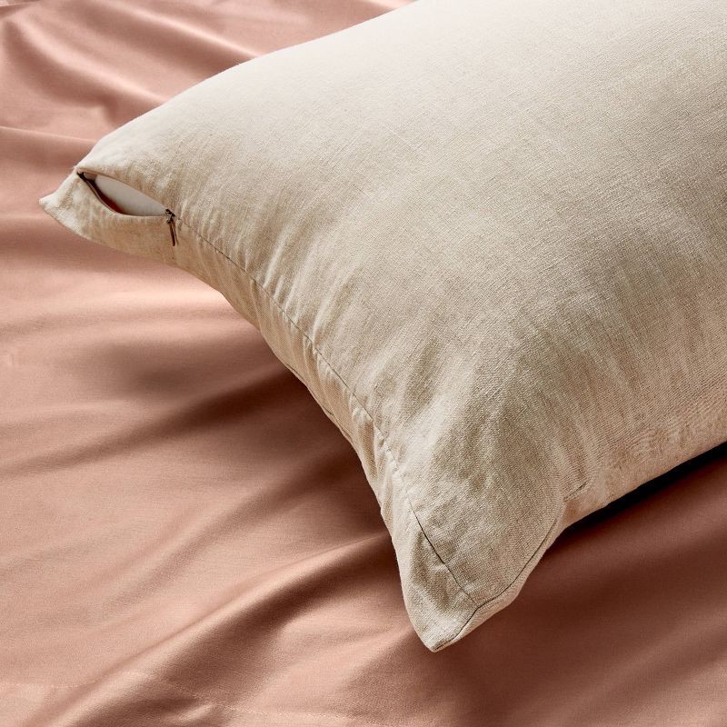 slide 3 of 4, European Flax Linen Body Pillow Cover Natural Undyed - Casaluna™, 1 ct