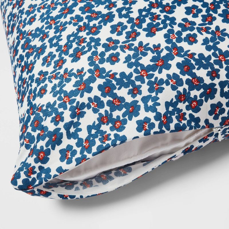slide 3 of 3, 2pk Microfiber Body Pillow Cover Floral/Navy - Room Essentials ™, 2 ct