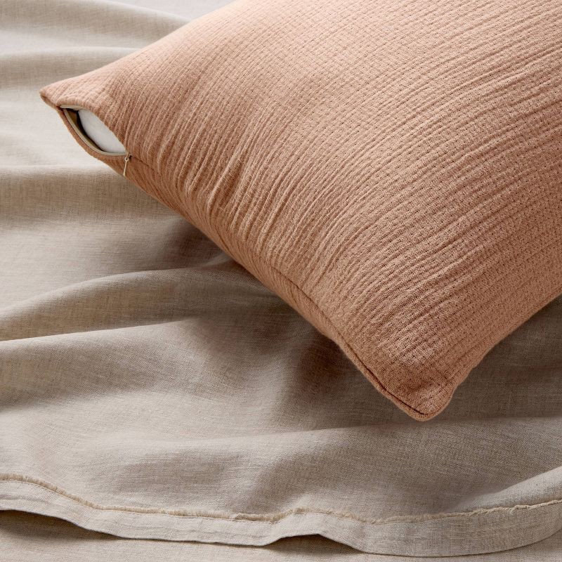 slide 3 of 4, Blissful Double Cloth Body Pillow Cover Light Adobe Clay - Casaluna™, 1 ct