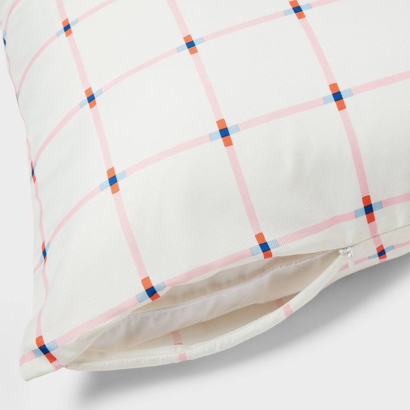 slide 3 of 3, 2pk Microfiber Body Pillow Cover Blue Dot/Grid - Room Essentials ™, 2 ct